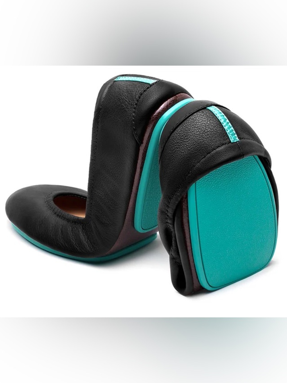 Tieks By Gavrieli Matte Black Foldable Leather Ballet Flats Like New - Size 8